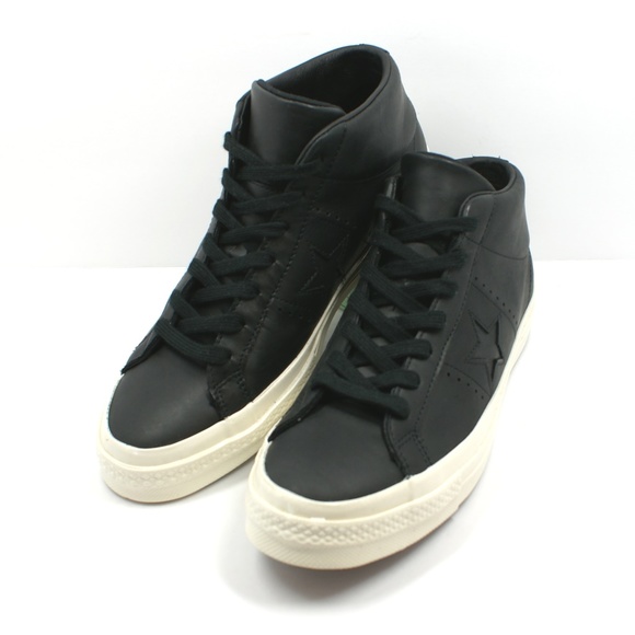 Converse Other - Converse One Star Mid Black Leather White